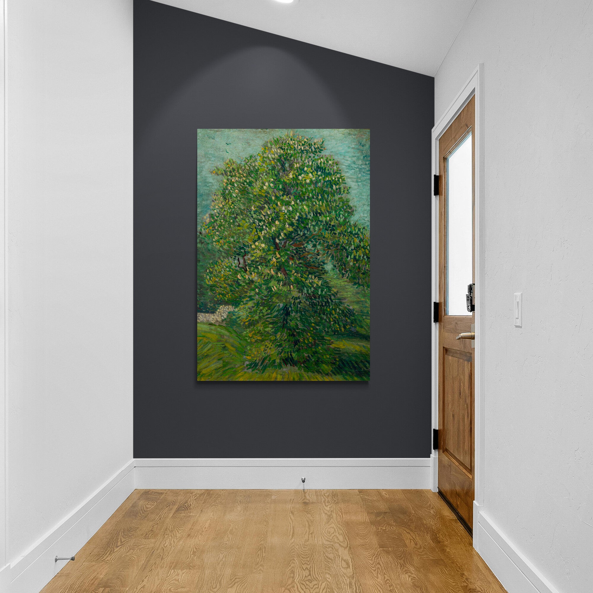 Chestnut Tree In Blossom by Vincent Van Gogh Wall Art - Canvas Wall Art Framed Print - Various Sizes