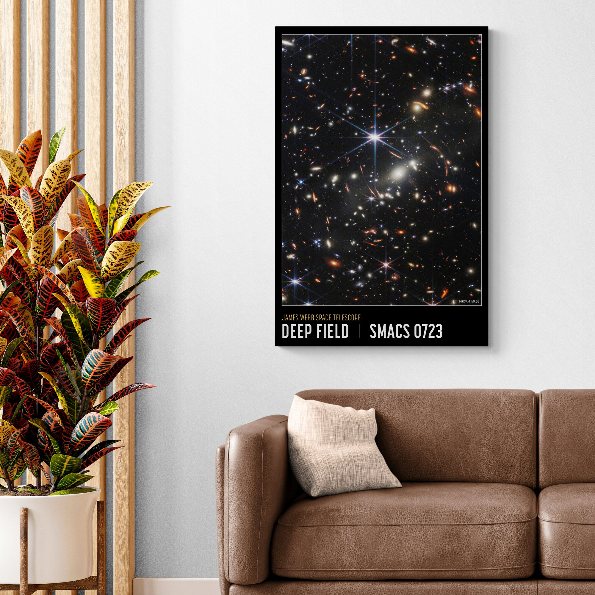 NASA Deep Field Set Of 3  - James Webb Space Telescope First Images, Carina Nebula - Canvas Wall Art Framed Prints - Various Sizes