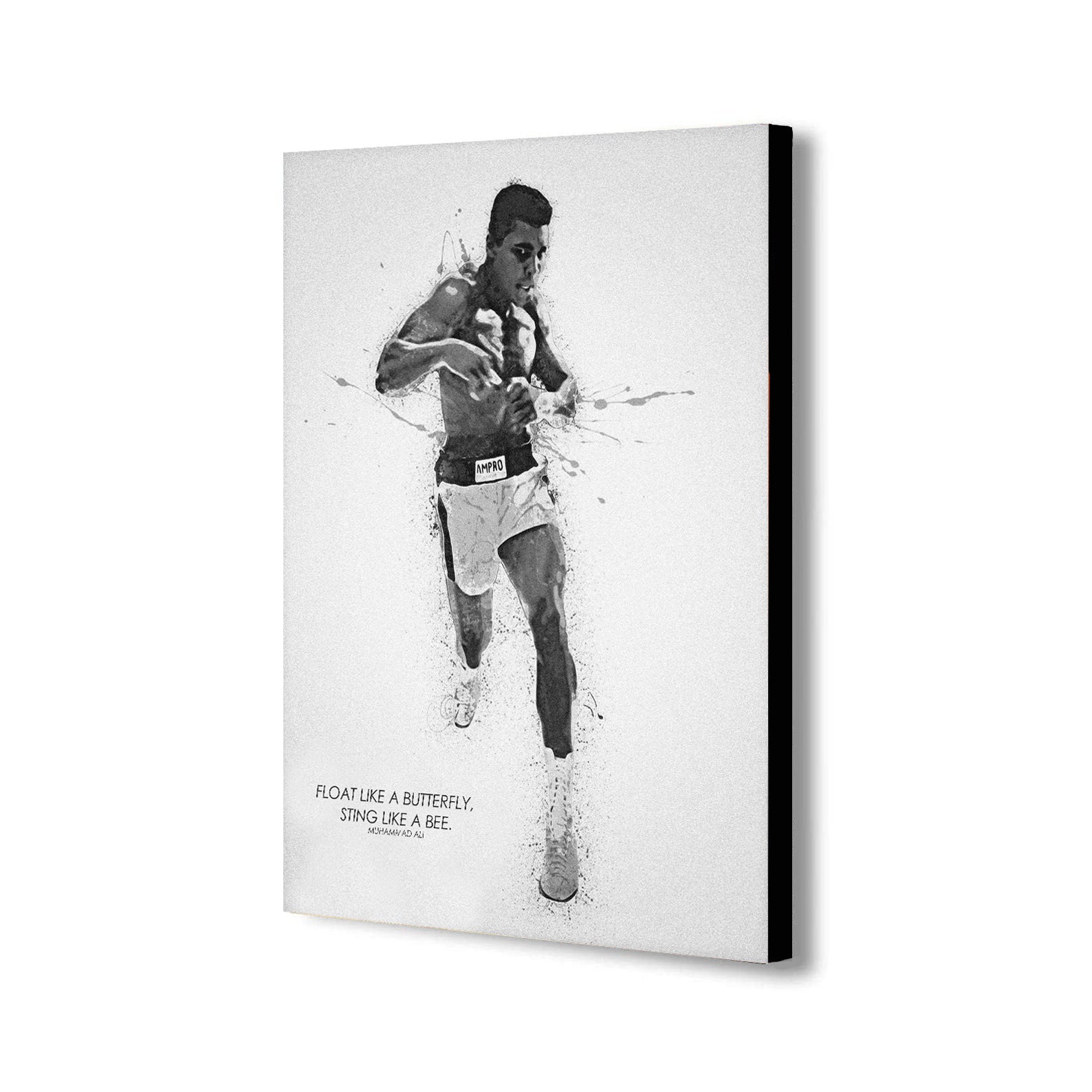 Muhammad Ali - Float Like A Butterfly, Sting Like A Bee - Canvas Wall Art Framed Print - Various Sizes