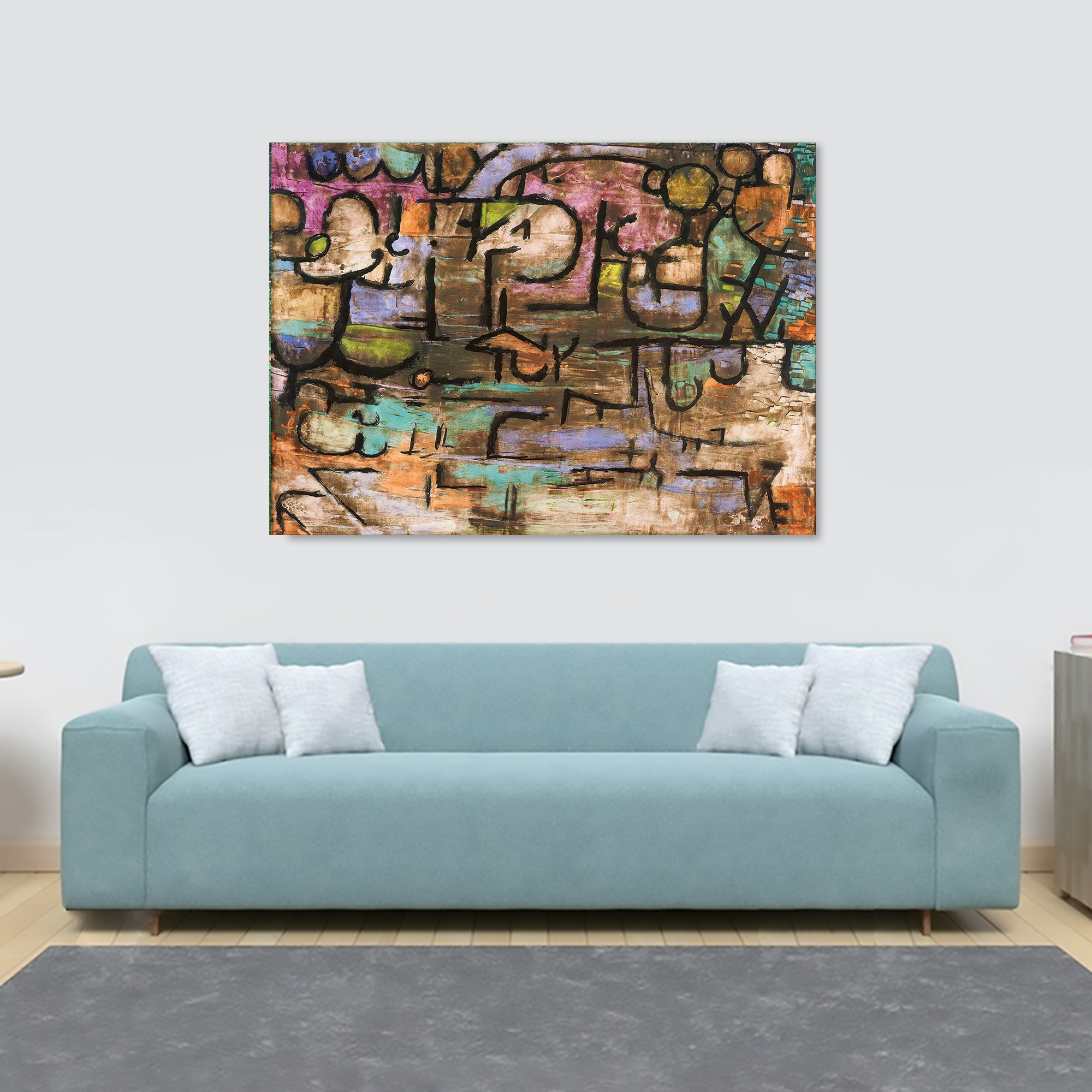 After The Flood - Paul Klee - Canvas Wall Art Framed Print - Various Sizes