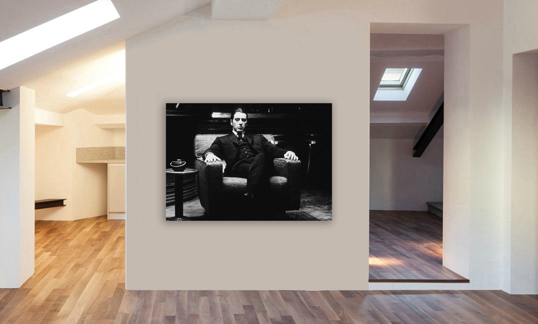 The Godfather Al Pacino - Canvas Wall Art Framed Print - Various Sizes
