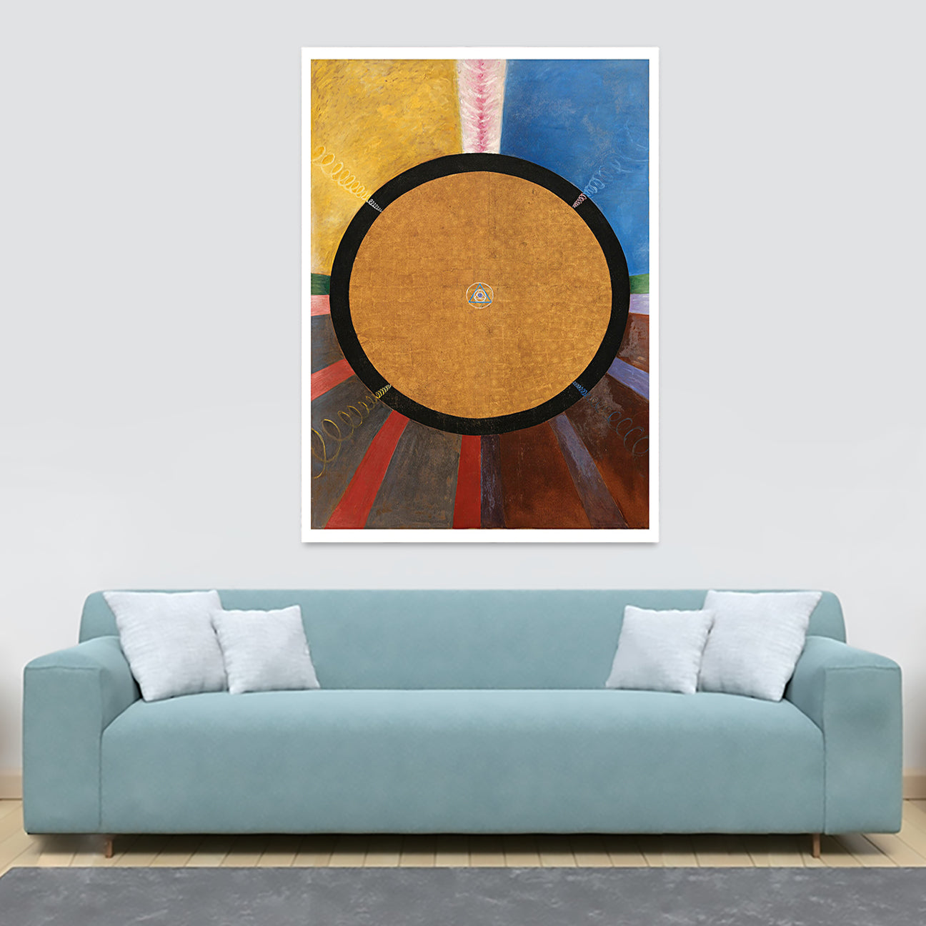 Altarpiece No.3 Abstract Art By Hilma af Klint (1915) - Canvas Wall Art Framed Print - Various Sizes