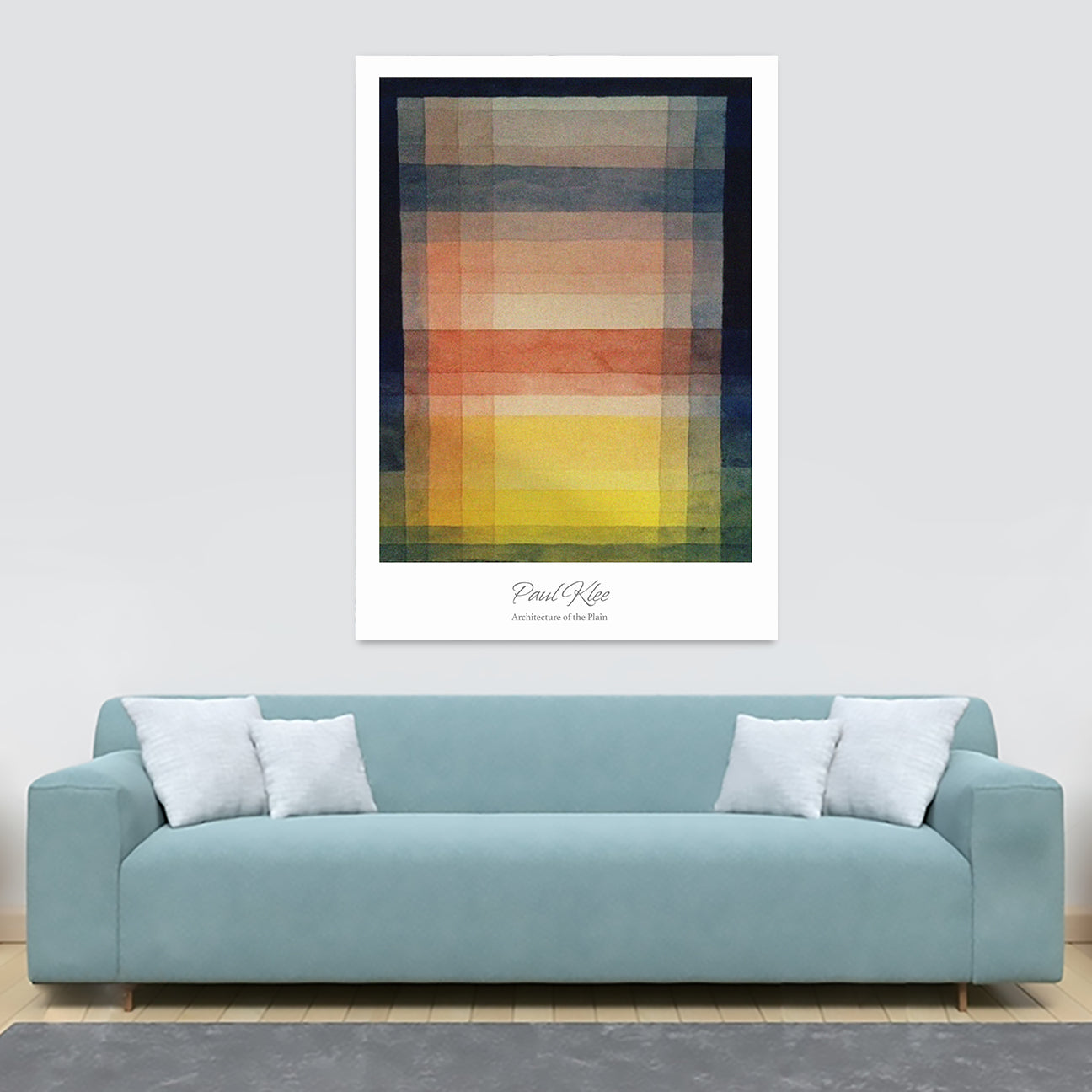 Architecture of the Plain by Paul Klee - Canvas Wall Art Framed Print - Various Sizes