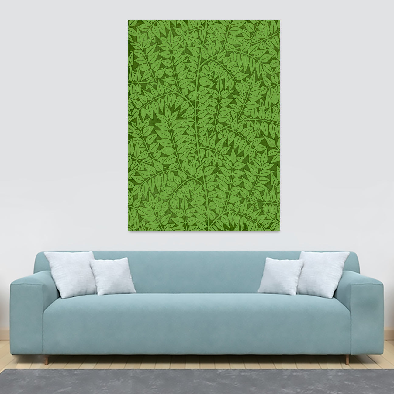 Branch Pattern by William Morris - Canvas Wall Art Framed Print - Various Sizes