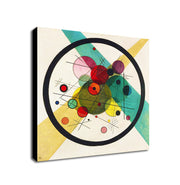 Circles in a Circle - Abstract by Wassily Kandinsky - Framed Canvas Wall Art Print - Various Sizes