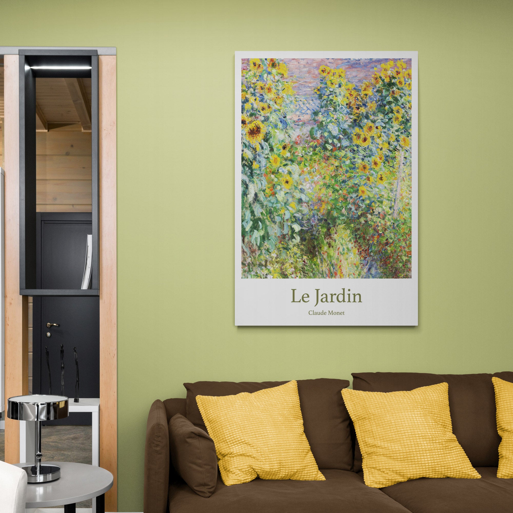 Le Jardin by Claude Monet - Canvas Wall Art Framed Print - Various Sizes