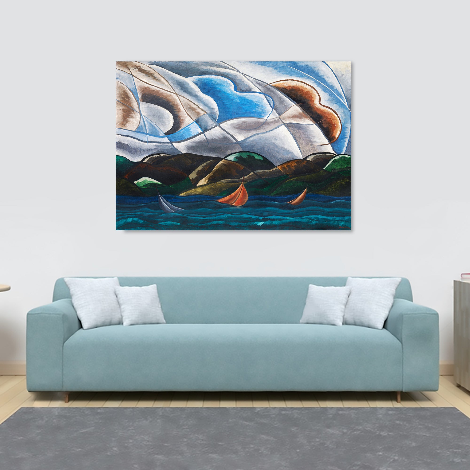 Clouds And Water by Arthur Dove 1930 - Canvas Wall Art Framed Print - Various Sizes