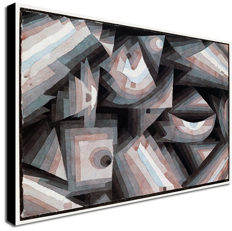 Crystal Gradation 1921 Paul Klee - Canvas Wall Art Framed  Print -Various Sizes