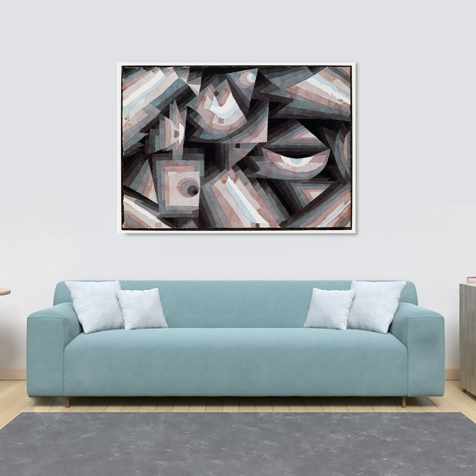 Crystal Gradation 1921 Paul Klee - Canvas Wall Art Framed  Print -Various Sizes