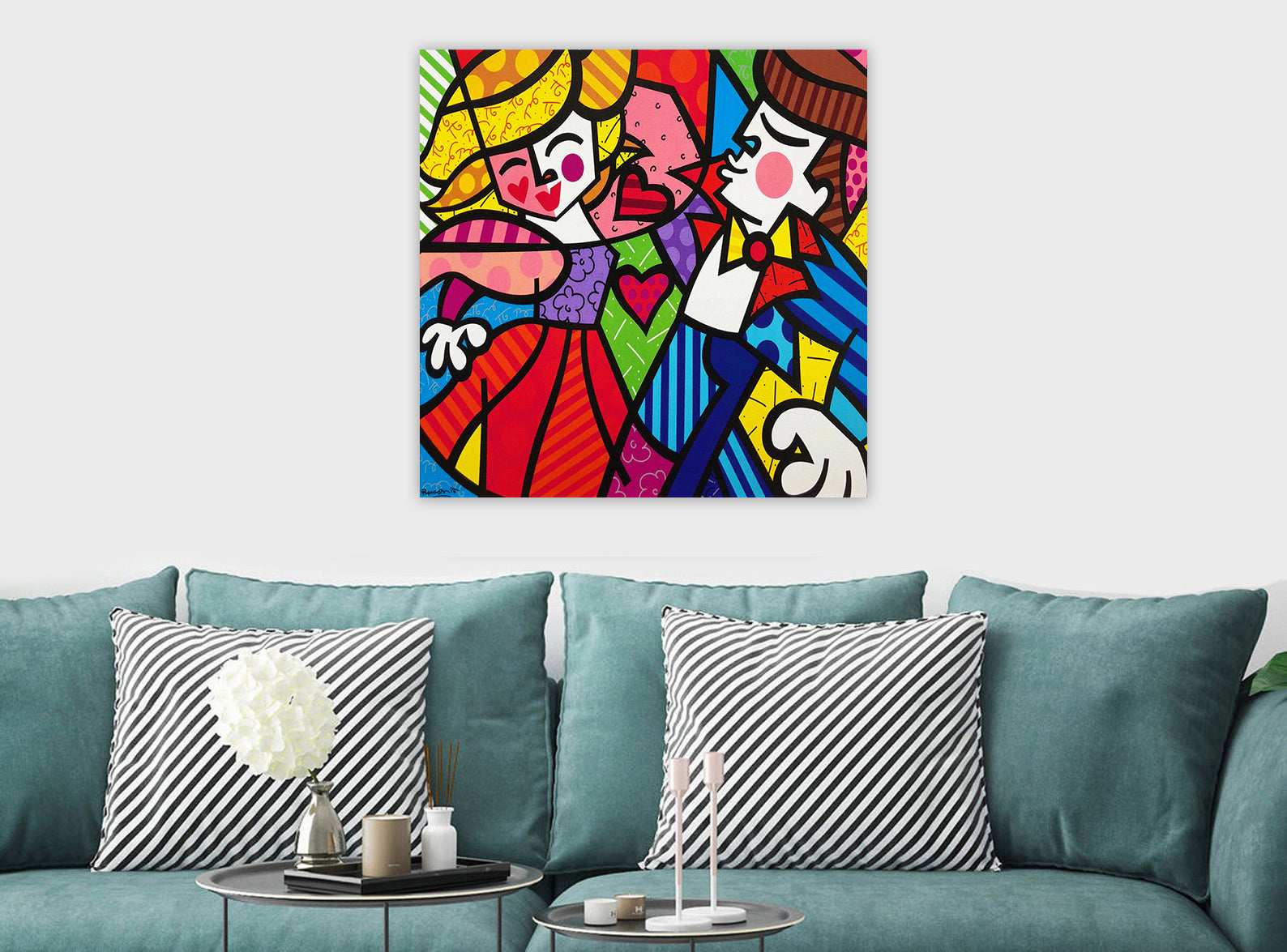 Swing Dancers - Pop Art - Framed Canvas Wall Art Print - Various Sizes