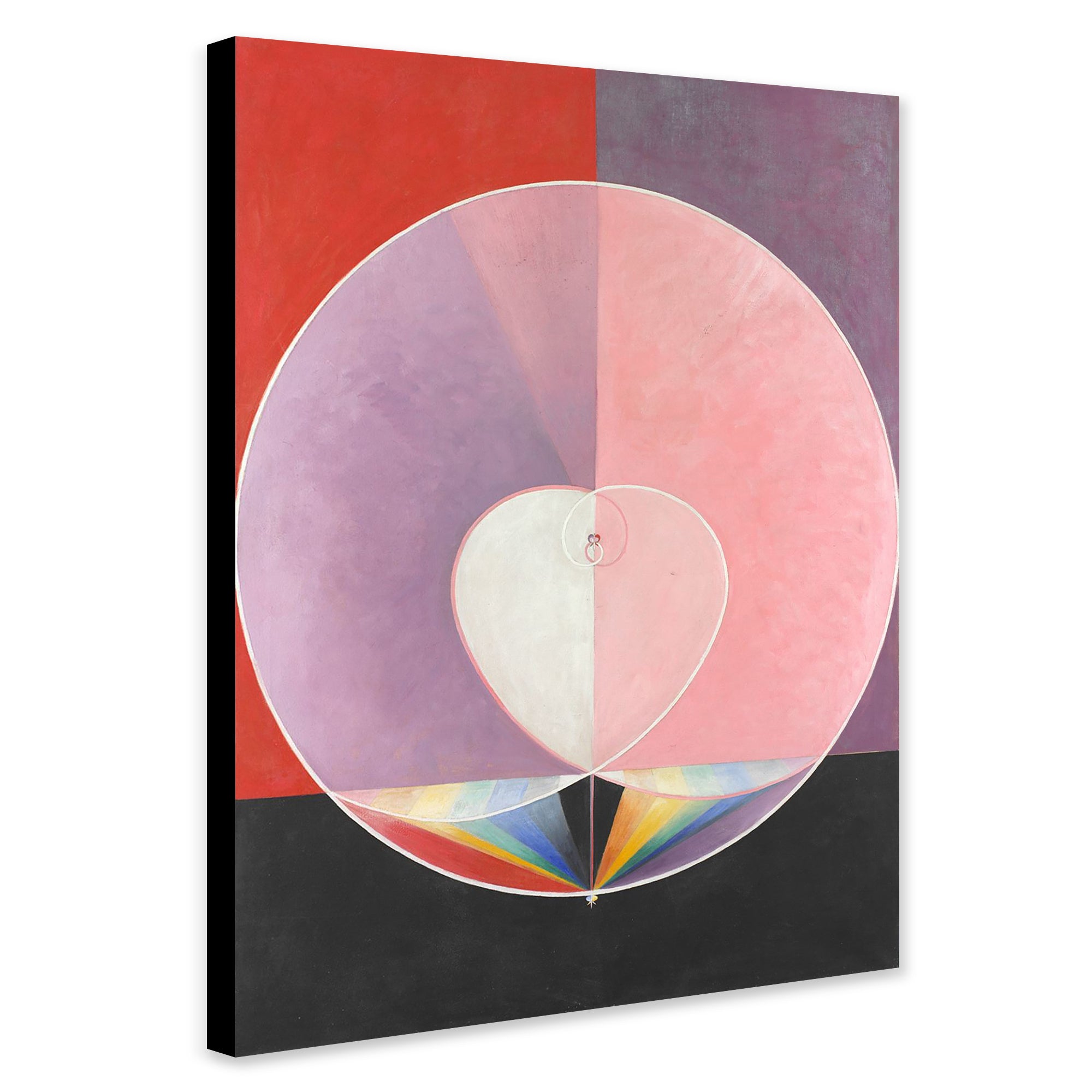 Doves by Hilma af Klint Abstract Art - Canvas Wall Art Framed Print - Various Sizes