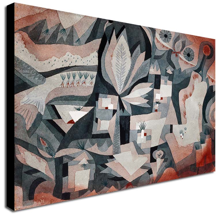 Dry Cooler Garden by Paul Klee - Canvas Wall Art Framed Print - Various Sizes