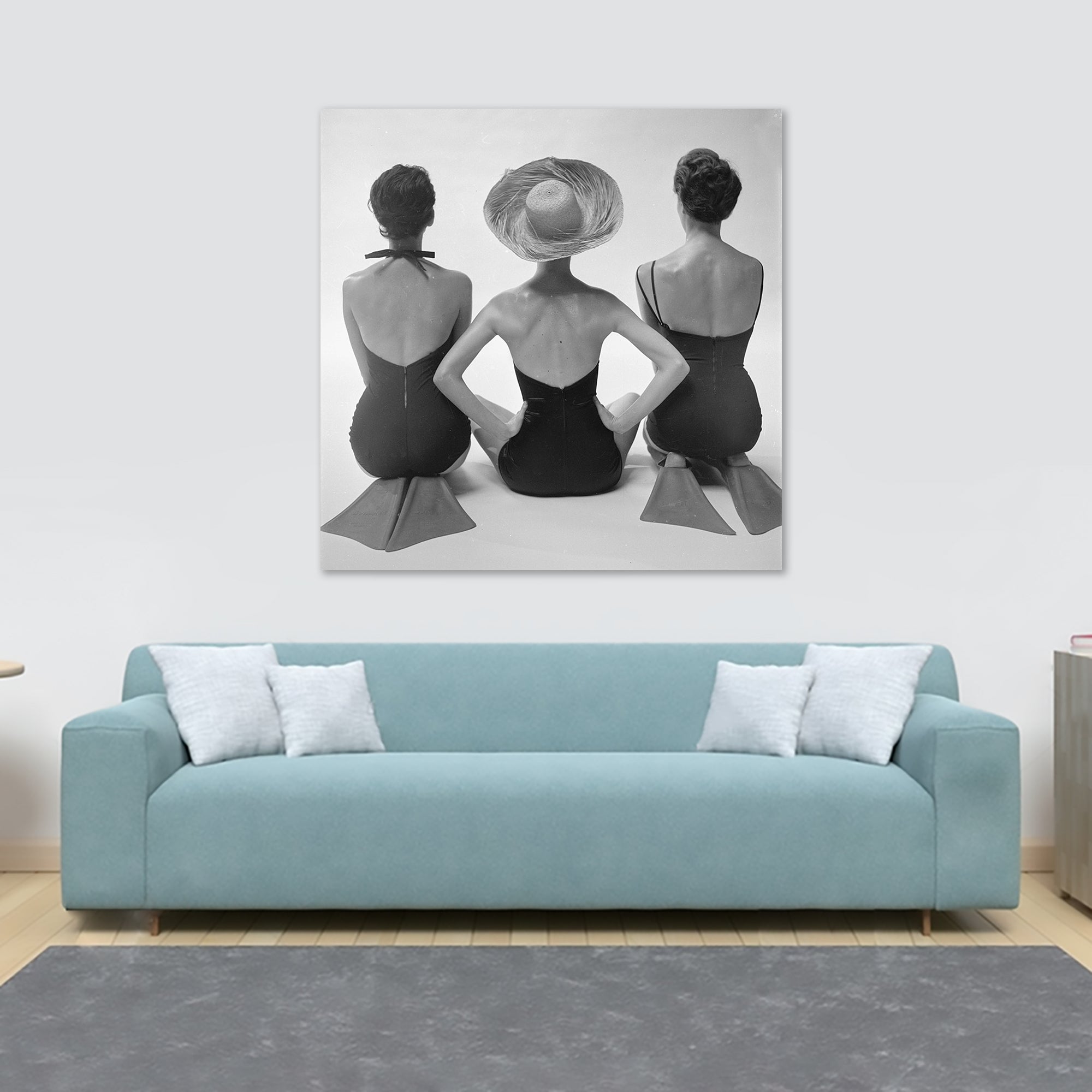 Fashion Swimsuits - Fashion Models Wall Art by Toni Frissell - 1950 - Framed Canvas Wall Art Print - Various Sizes