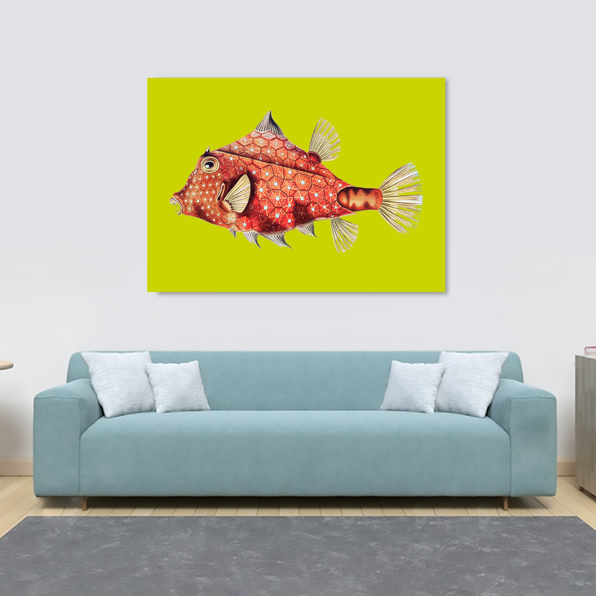 Fish Illustration Vintage By Ernst Haeckel - Canvas Wall Art Framed  Print -Various Sizes