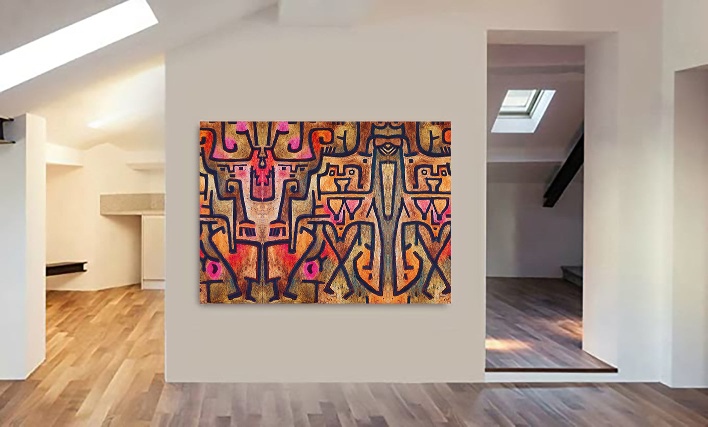 Forest Witches - Abstract by Paul Klee - 1938 - Canvas Wall Art Framed Print - Various Sizes