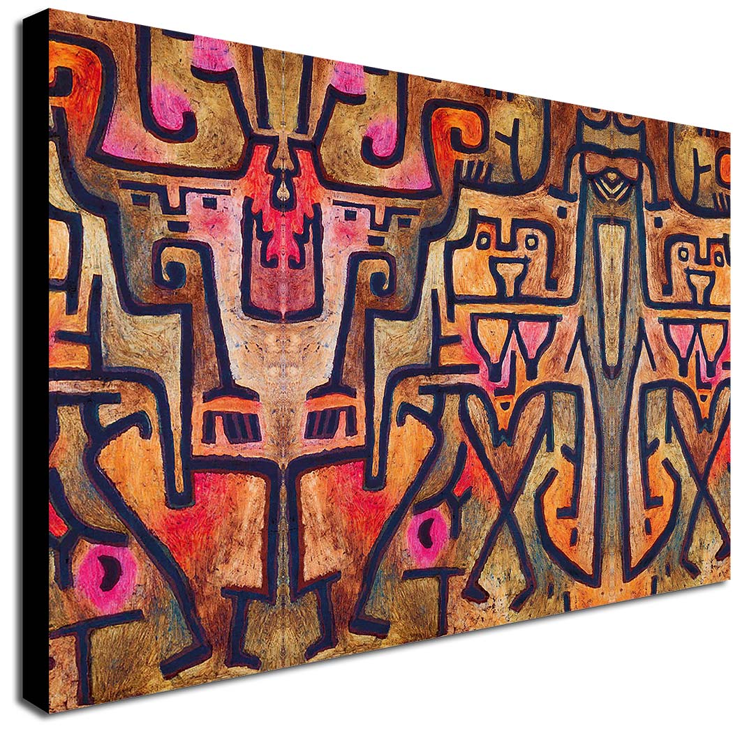 Forest Witches - Abstract by Paul Klee - 1938 - Canvas Wall Art Framed Print - Various Sizes