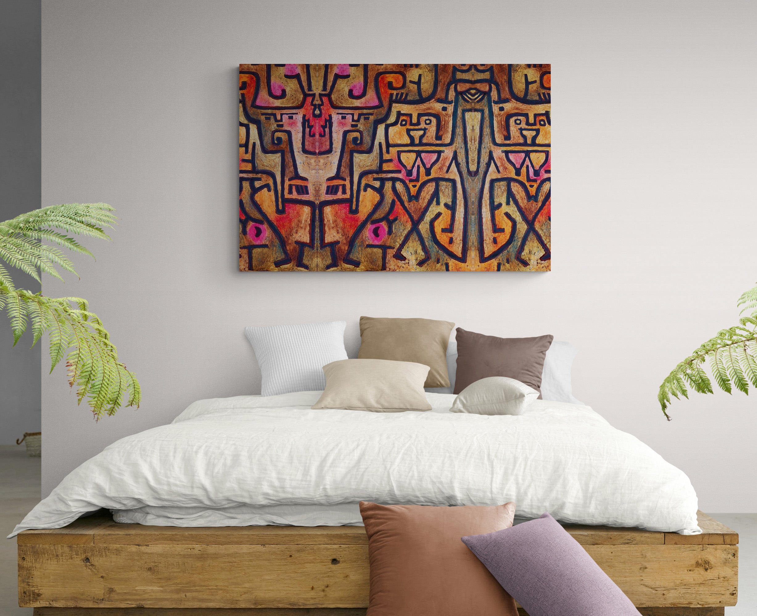 Forest Witches - Abstract by Paul Klee - 1938 - Canvas Wall Art Framed Print - Various Sizes