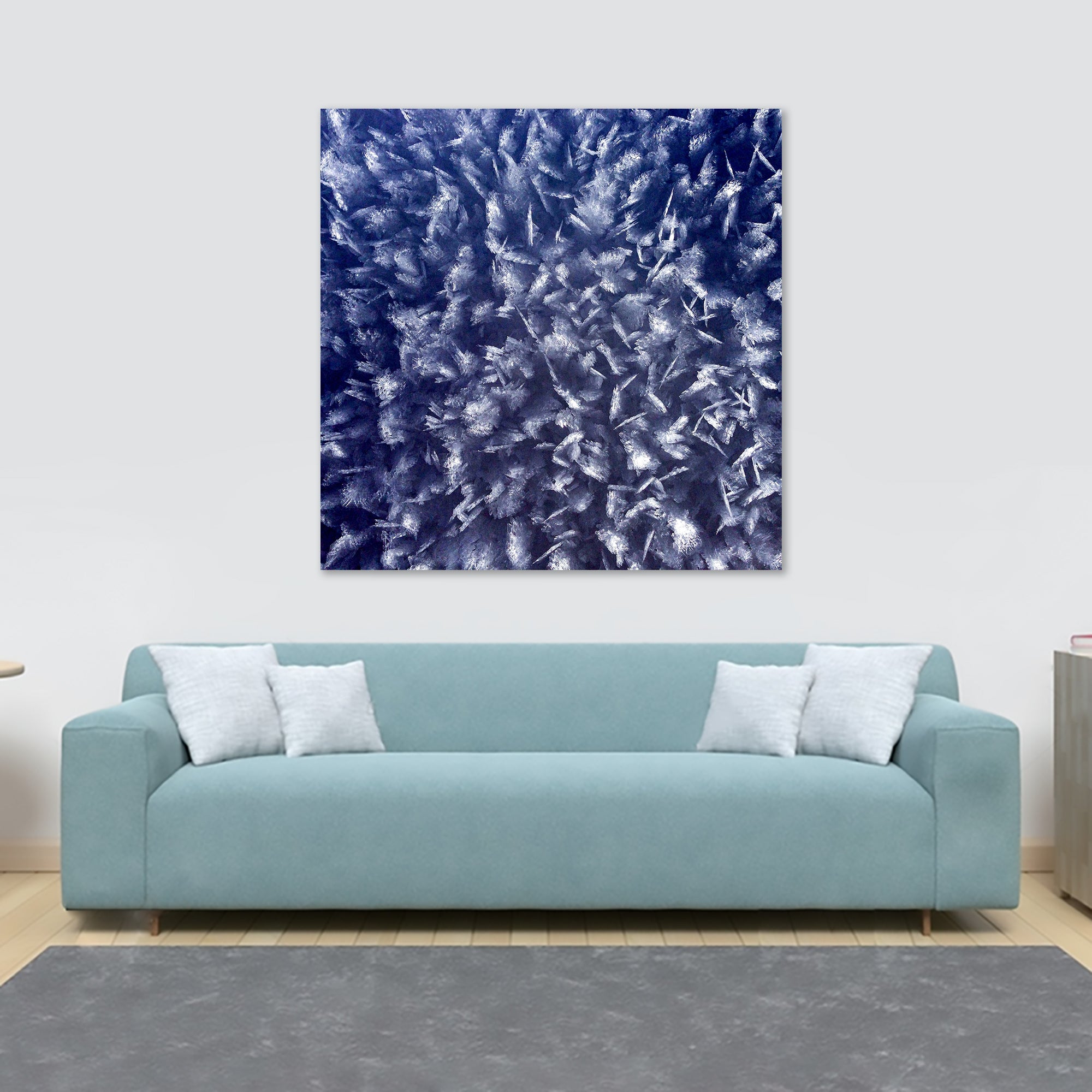 Frosted Ice Flakes - Abstract - Framed Canvas Wall Art Print - Various Sizes