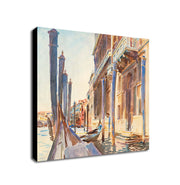 Gondola Moorings on the Grand Canal by John Singer Sargent - Framed Canvas Wall Art Print - Various Sizes