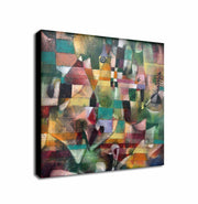 Landscape With The Yellow Church Tower, by Paul Klee - Canvas Framed Wall Art Print - Various Sizes