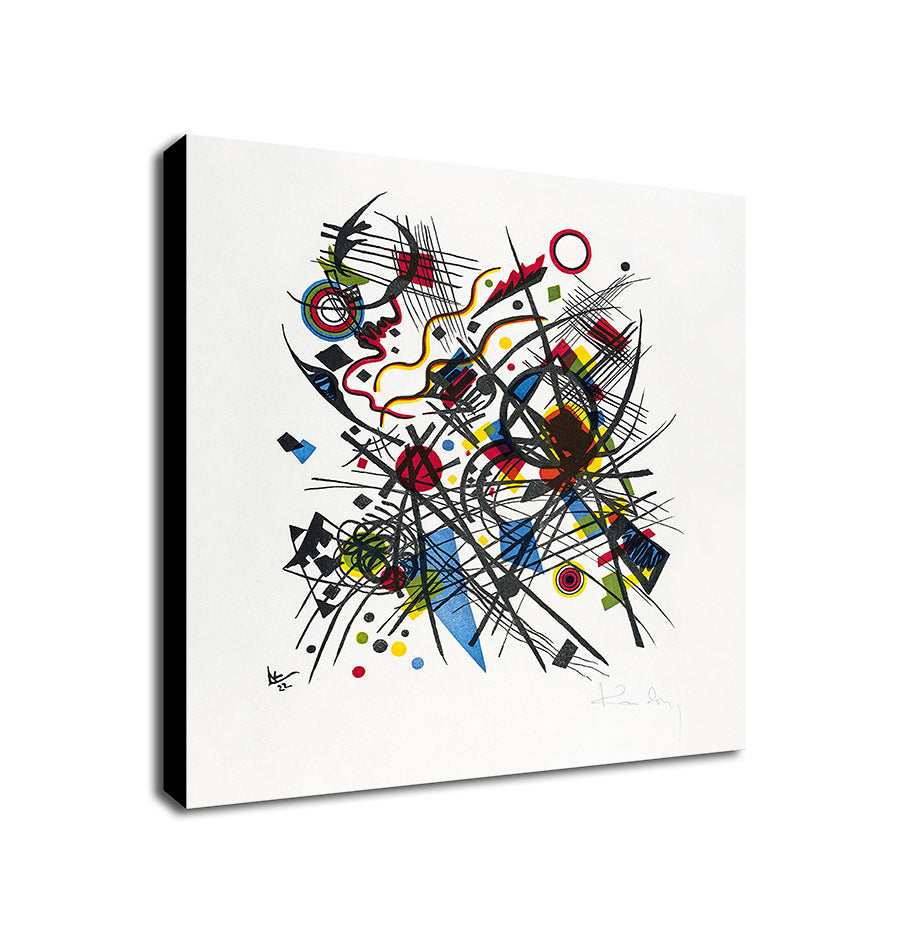Lithographie fur die Vierte Bauhausmappe by Wassily Kandinsky - Framed Canvas Wall Art Print - Various Sizes