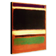 Magenta, Black, Green on Orange Abstract Art by Mark Rothko - Canvas Wall Art Framed Print - Various Sizes