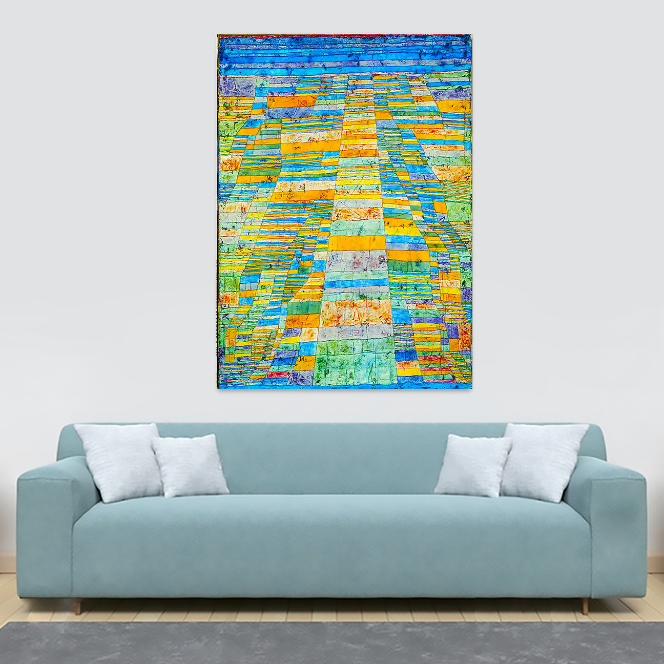 Main Road and Byways - Abstract by Paul Klee - 1929 - Canvas Wall Art Framed Print - Various Sizes