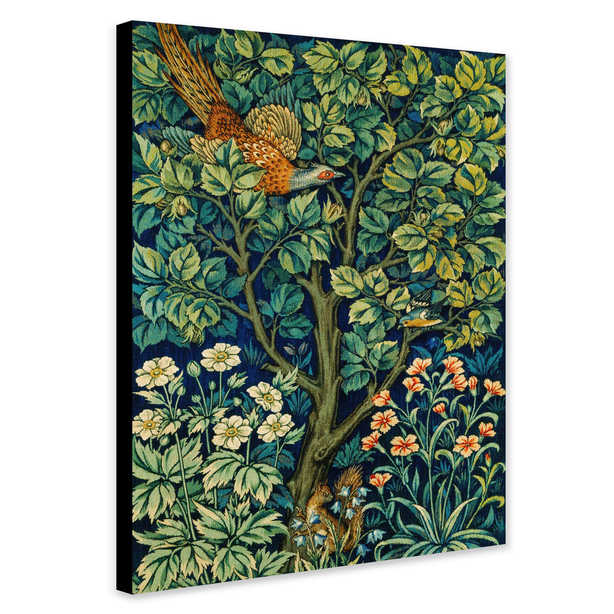 Male Peacock Vintage Art by Sir William Jardine (1836) - Canvas Wall Art Framed Print - Various Sizes