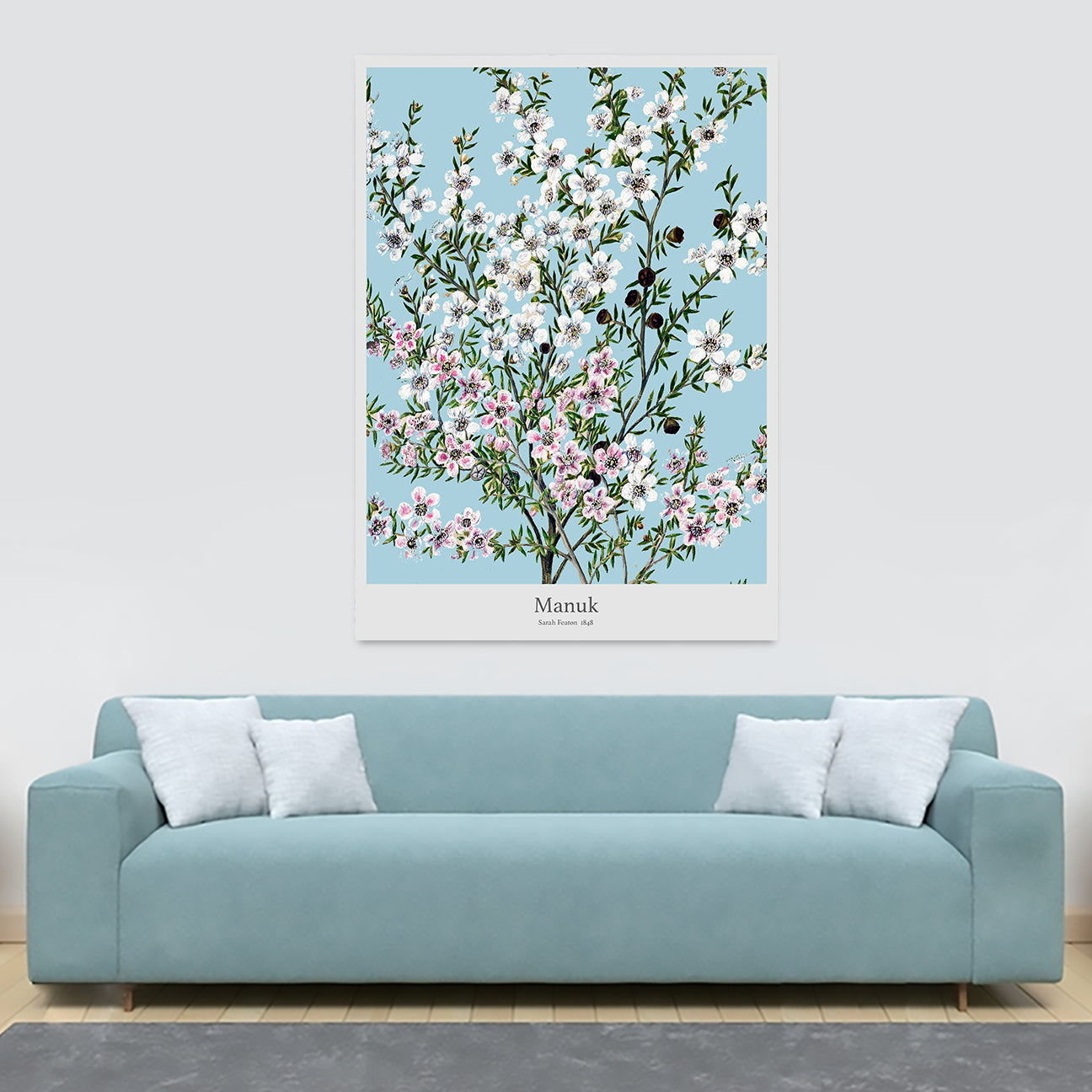 Manuk Flower by Sarah Featon - Canvas Wall Art Framed Print - Various Sizes