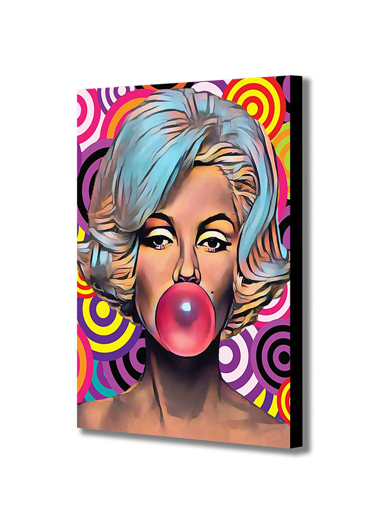 Marylyn Monroe - Bubble Gum Pop Art - Canvas Wall Art Framed Print - Various Sizes