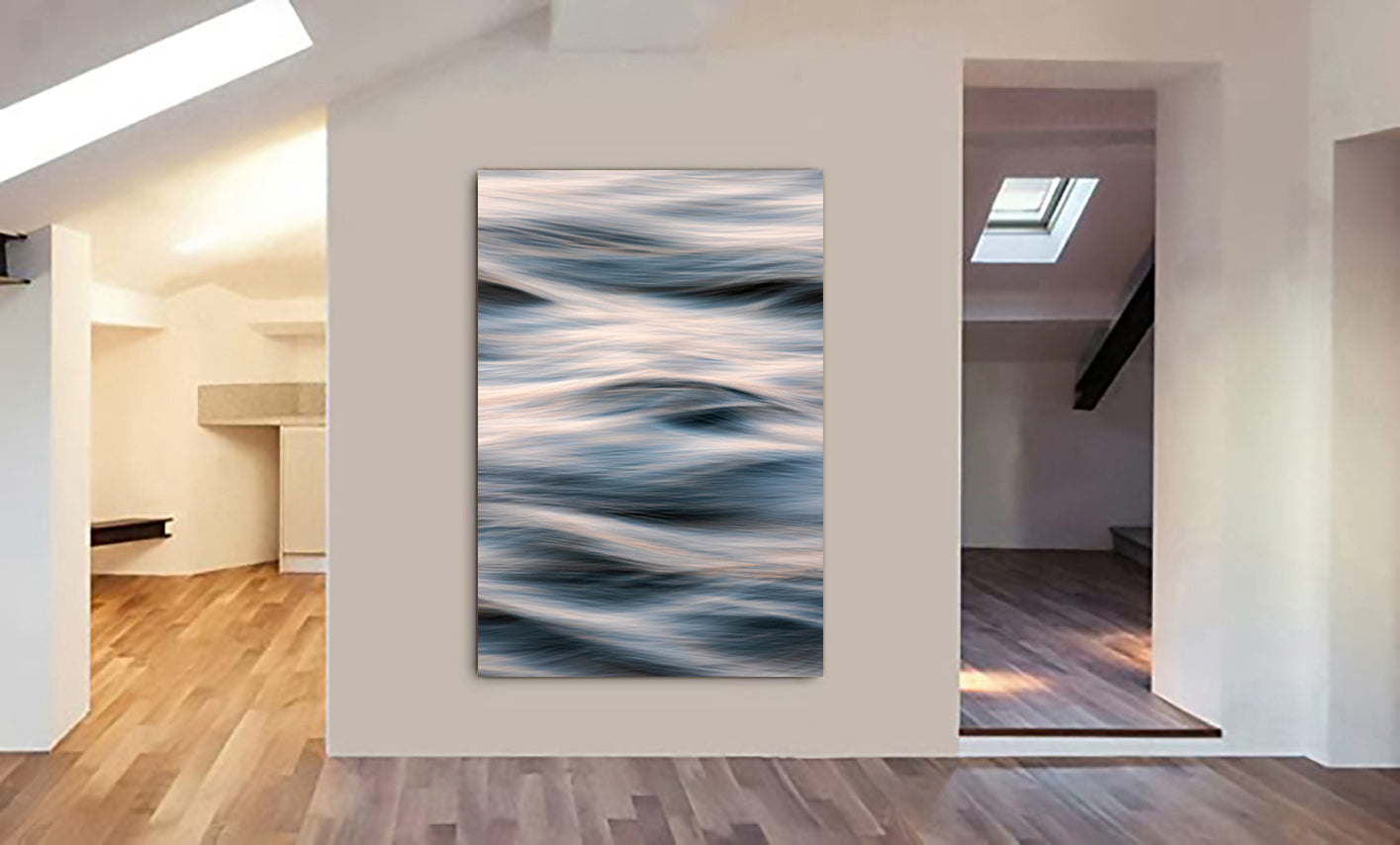 Moving Waves - Ocean Wall Art - Canvas Wall Art Framed Print - Various Sizes