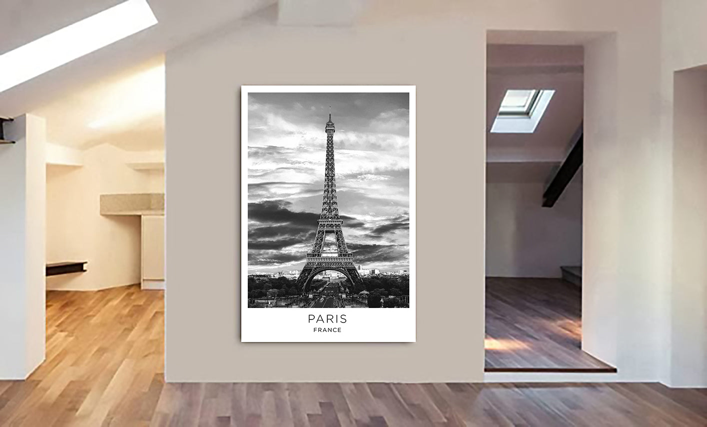 Paris City - France - Canvas Wall Art Framed Print - Various Sizes
