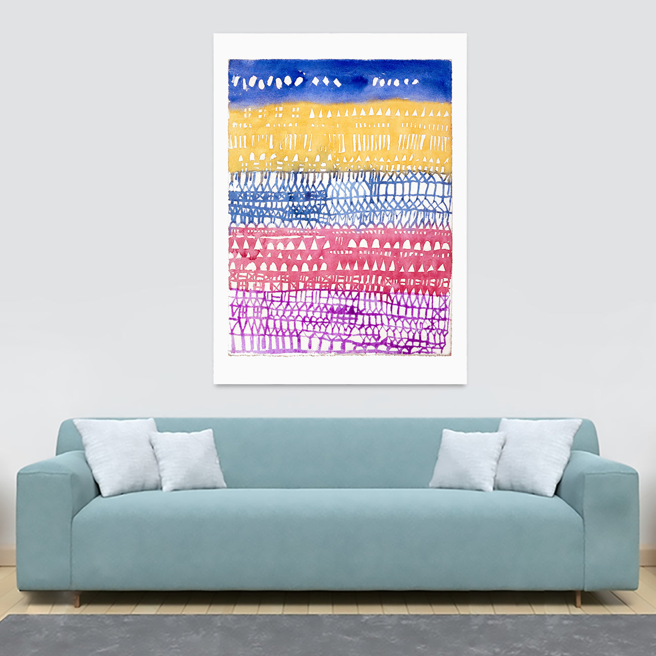 Old City by Paul Klee (1928) - Abstract - Canvas Wall Art Framed Print - Various Sizes