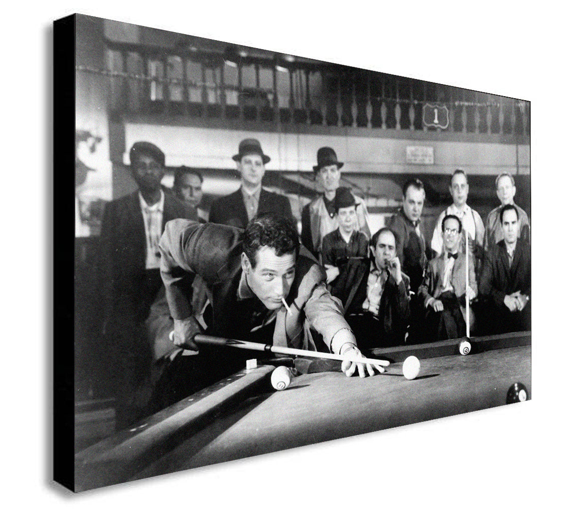 The Hustler - Paul Newman - Canvas Wall Art Framed Print - Various Sizes