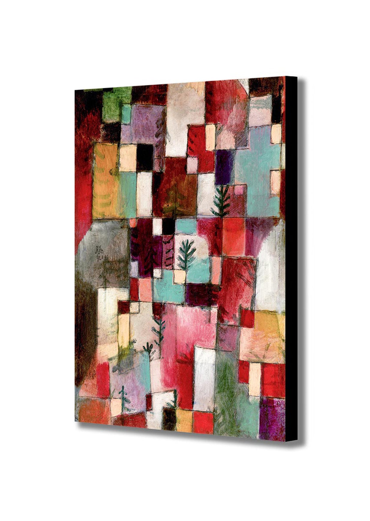 Red Green And Violet - Yellow Rhymes By Paul Klee - Canvas Wall Art Framed Print - Various Sizes