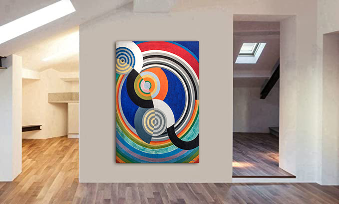 Rythme Number 2 by Robert Delaunay 1938  - Framed Canvas Wall Art Print - Various sizes
