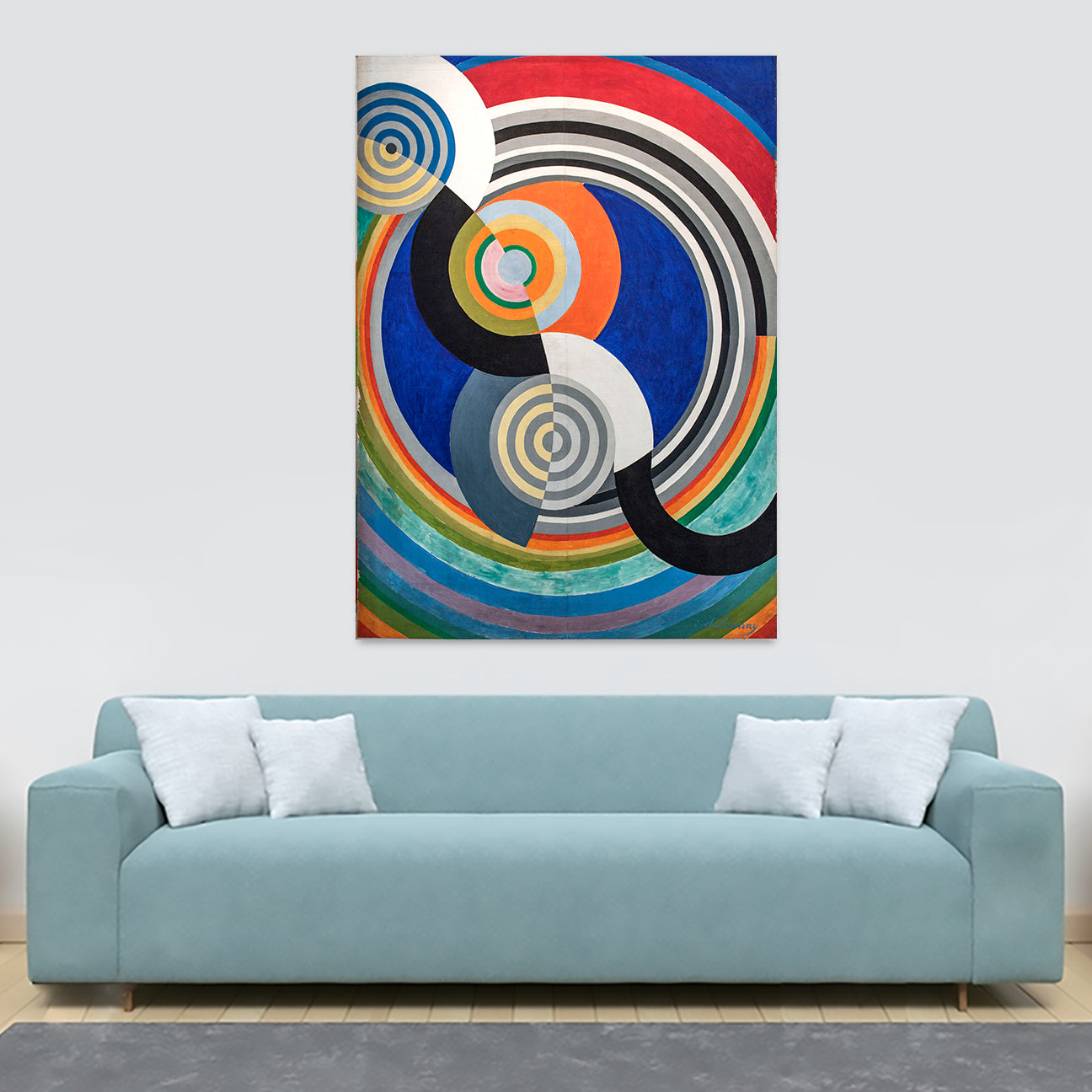 Rythme Number 2 by Robert Delaunay 1938  - Framed Canvas Wall Art Print - Various sizes