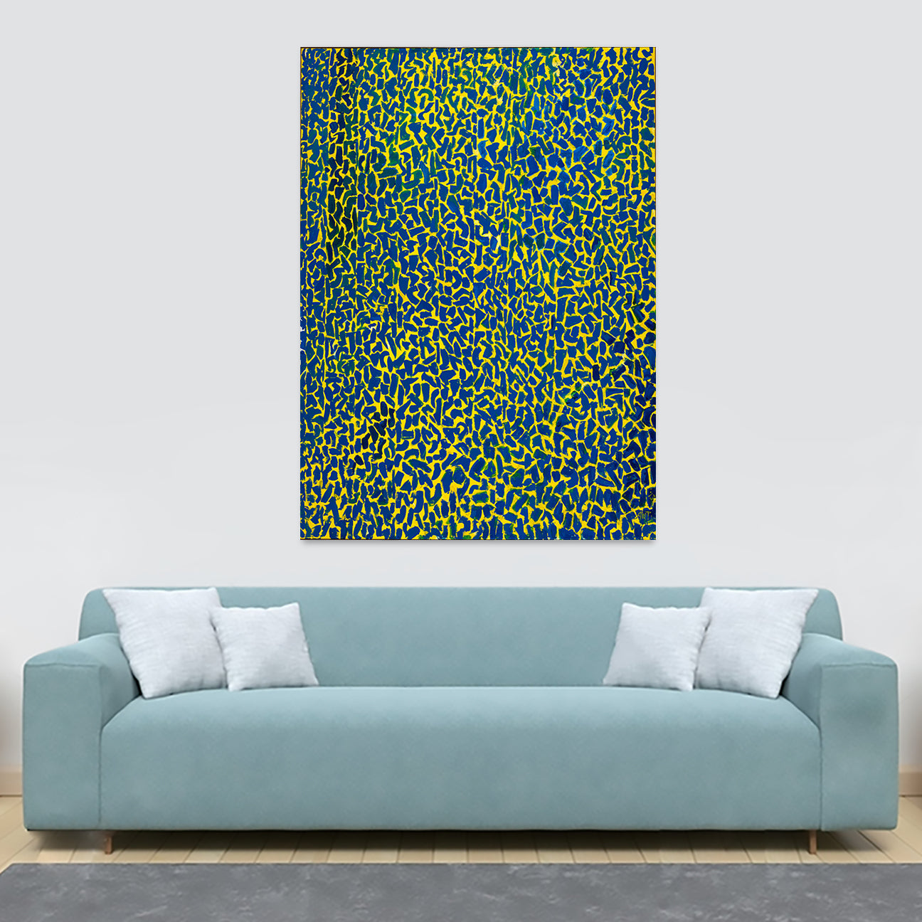 Aquatic Gardens Wall Art by Alma Thomas 1973 - Canvas Wall Art Framed Print - Various Sizes