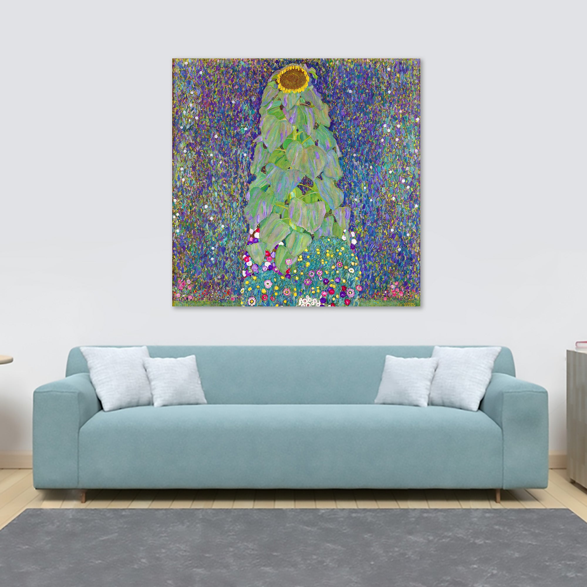 Sunflower by Gustav Klimt - Framed Canvas Wall Art Print - Various Sizes