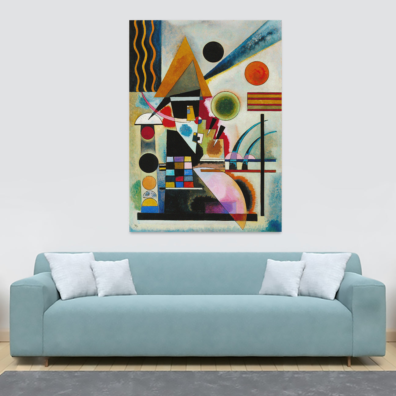 Swinging - Abstract - By Wassily Kandinsky - Canvas Wall Art Framed Print - Various Sizes