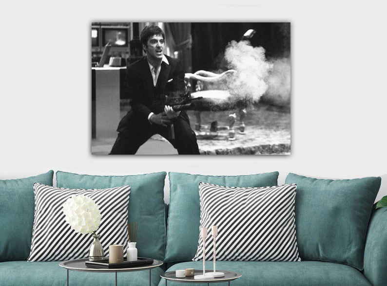 Scarface - Tony Montana - Canvas Wall Art Framed Print. Various Sizes