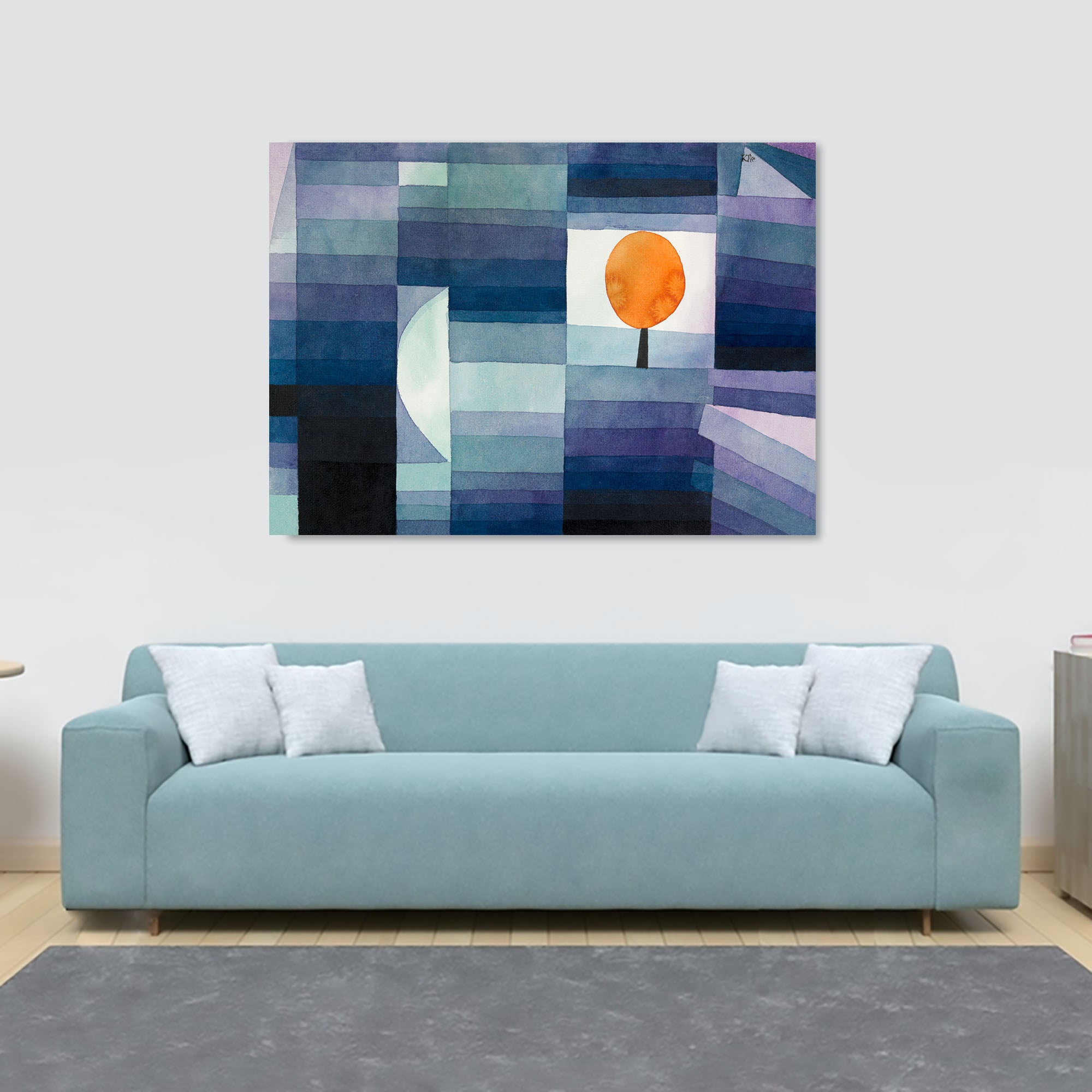 The Harbinger of Autumn 1922 by Paul Klee - Canvas Wall Art Framed  Print -Various Sizes