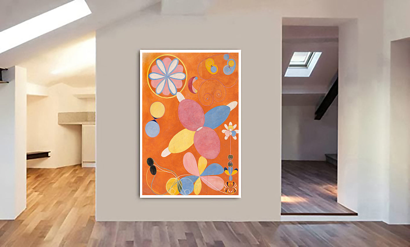 The Ten Largest - No.4 - Youth Abstract Art By Hilma AF Klint - Canvas Wall Art Framed Print - Various Sizes
