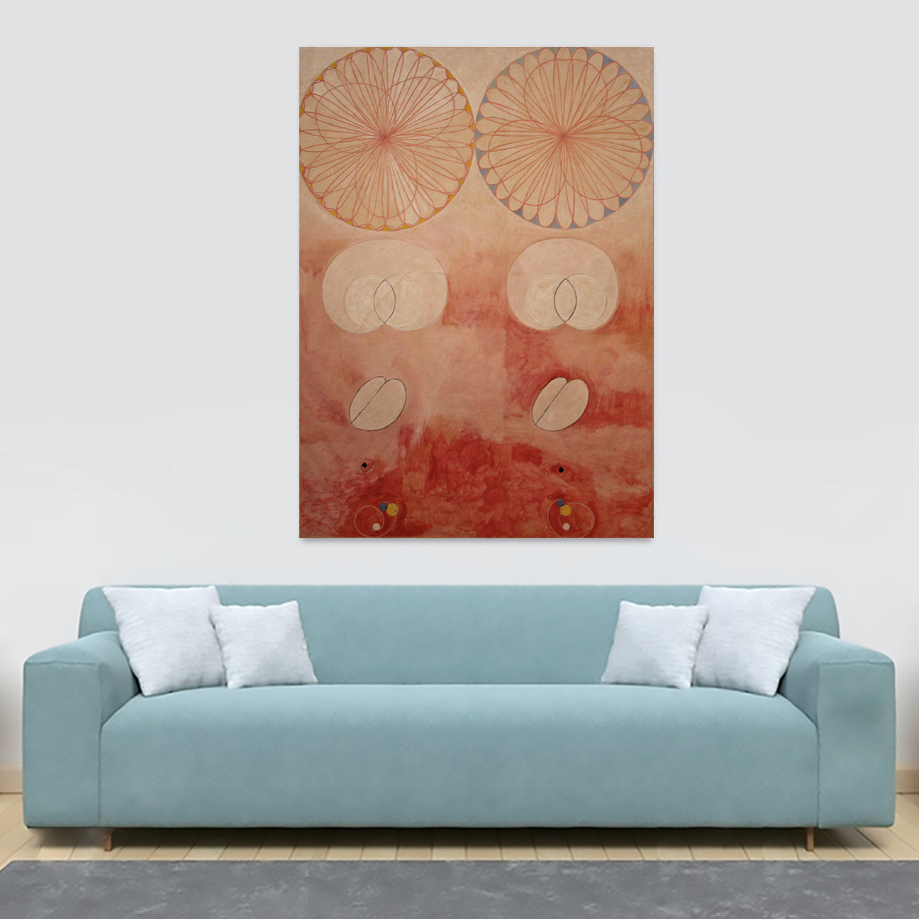 The Ten Largest - No.9 - Old Age Abstract Art by Hilma AF Klint - Canvas Wall Art Framed Print - Various Sizes