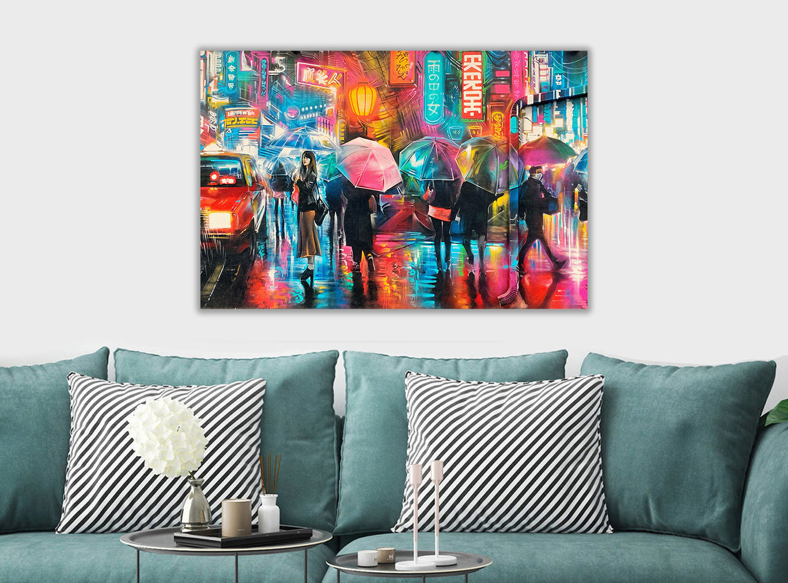 Tokyo Street Art - Wynwood Walls - Canvas Wall Art Framed Print - Various Sizes