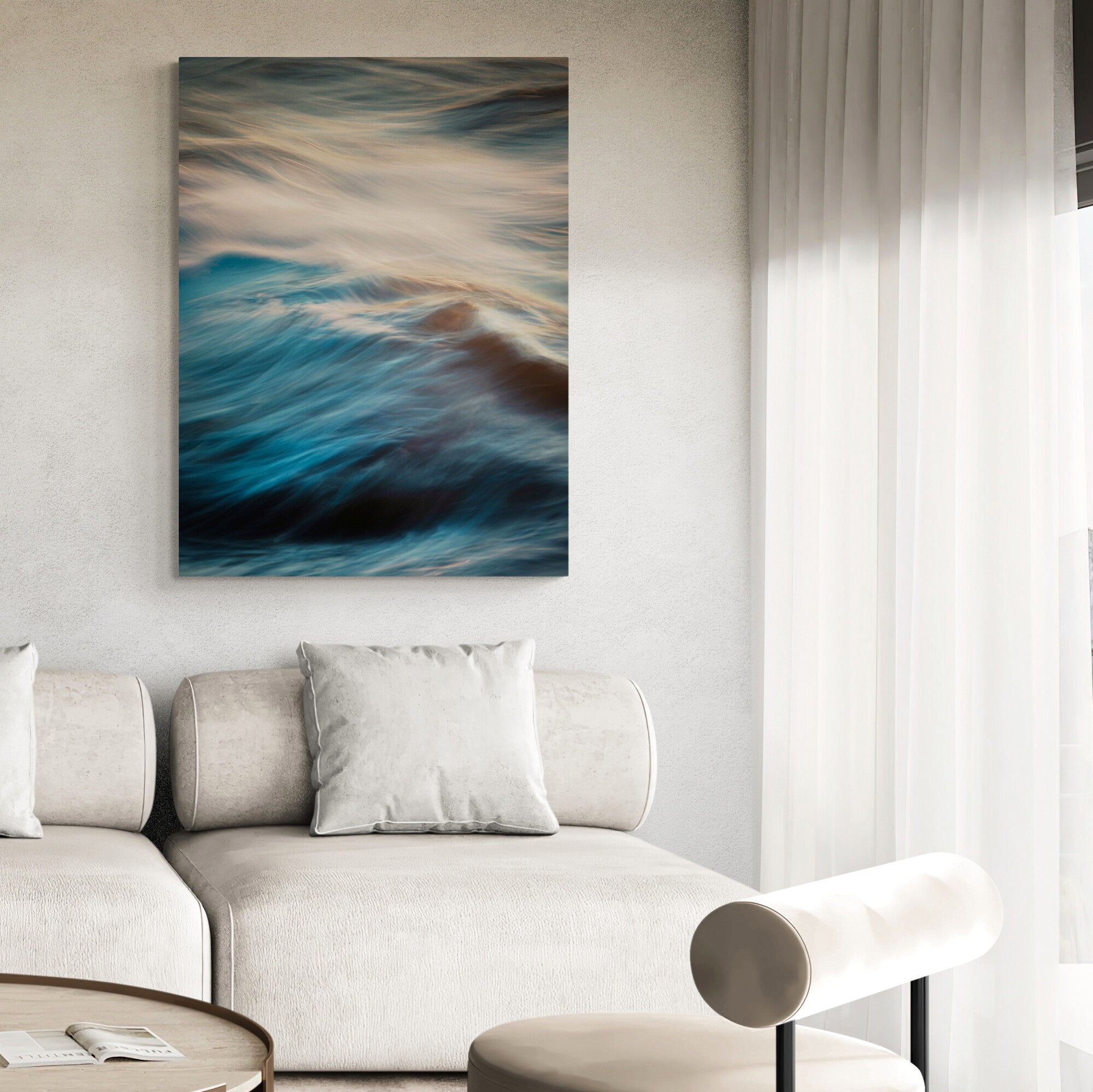 We Move In Waves - Ocean Wall Art - Canvas Wall Art Framed Print - Various Sizes