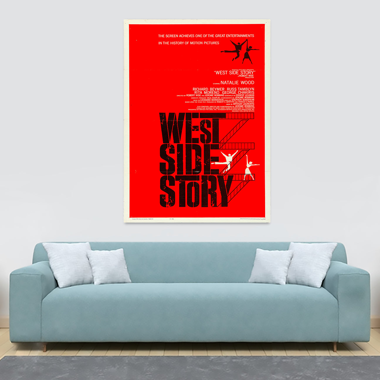 West Side Story 1961 Film Art - Canvas Wall Art Framed Print - Various Sizes