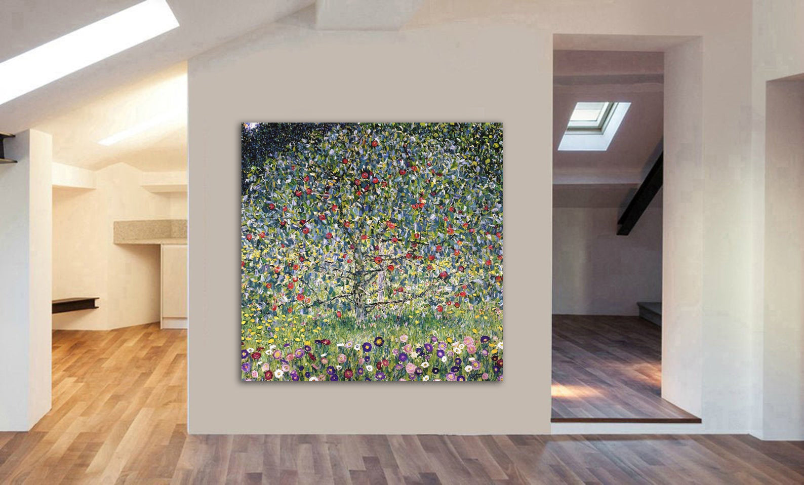 Apple Tree By Gustav Klimt - Framed Canvas Wall Art Print - Various Sizes