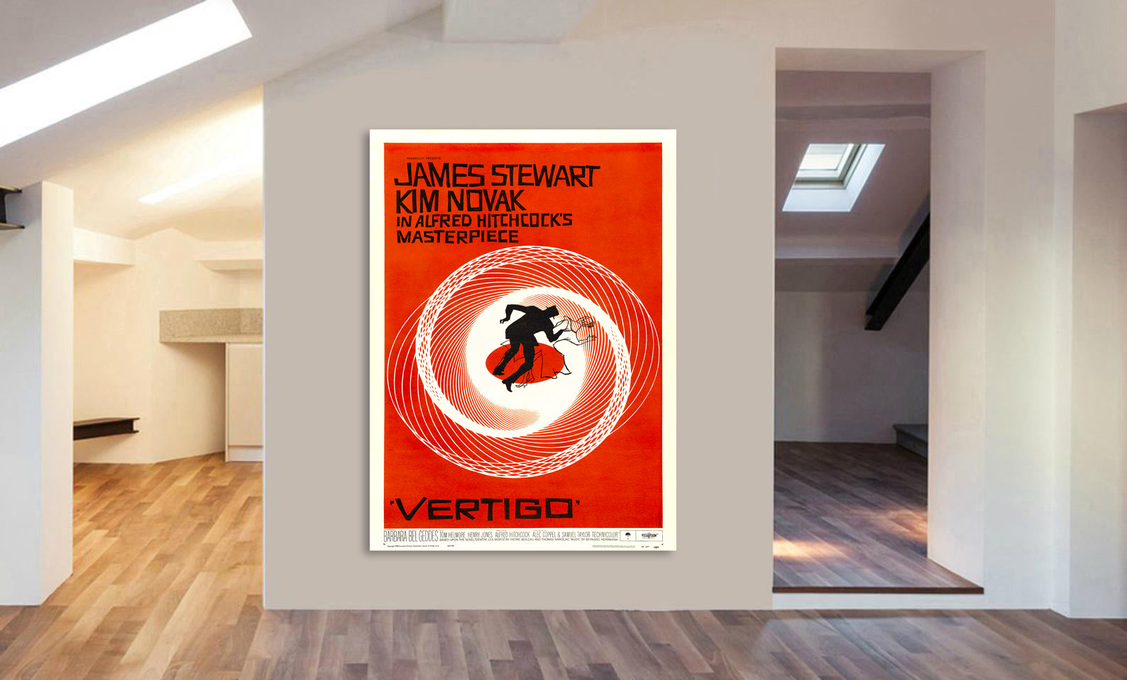 Vertigo Movie - Alfred Hitchcock - Canvas Wall Art Framed Print. Various Sizes