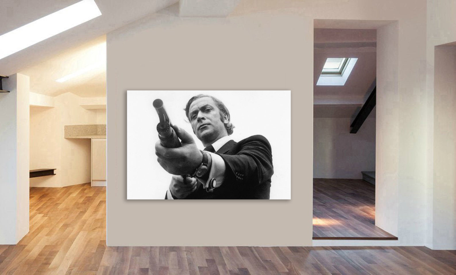 Michael Caine - Get Carter - Canvas Wall Art Framed Print - Various Sizes